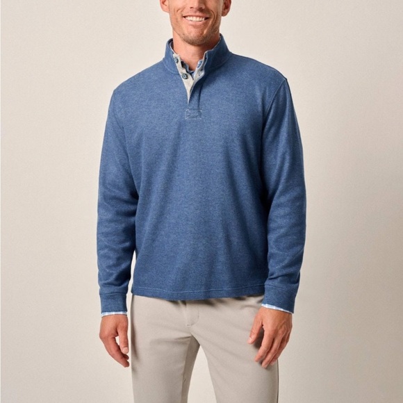 NWOT Johnnie-O Banyan Henley Ocean Blue Super Soft Pullover Size XL - Picture 7 of 11